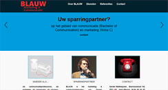 Desktop Screenshot of blauwcommunicatie.nl